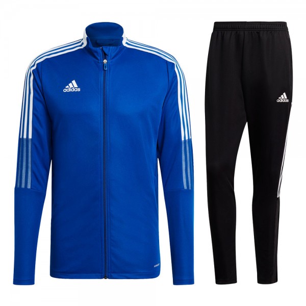Adidas Tiro 21 Track Trainingsanzug Herren blau schwarz/weiß