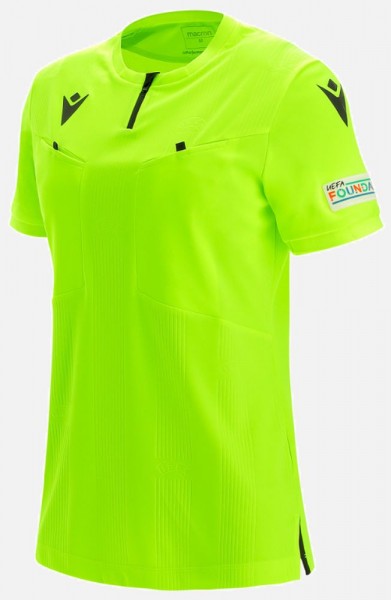 Macron Football Soccer UEFA 2021 Womens Referee Short Sleeve SS Shirt Jersey