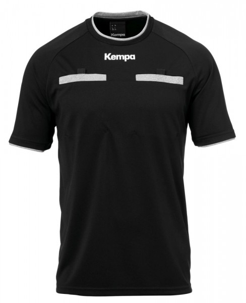 Kempa Handball Mens Kids Childrens Referee Short Sleeve SS Jersey Shirt Black