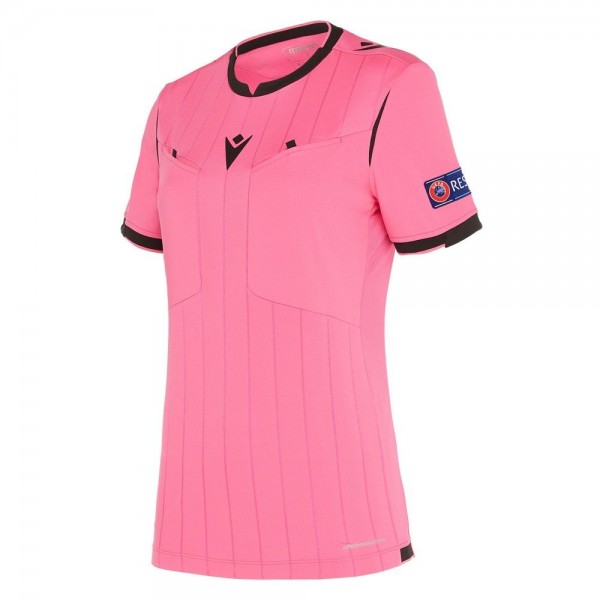 Macron Fußball 1/2-Shirt UEFA Referee 19 Schiedsrichter Trikot Damen neonpink
