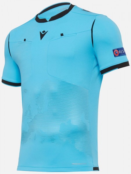 Macron Football Soccer Referee Mens Short Sleeve Jersey Shirt UEFA Euro 2020