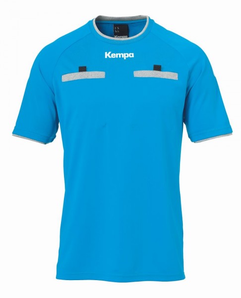 Kempa Handball Mens Kids Childrens Referee Short Sleeve SS Jersey Shirt Blue