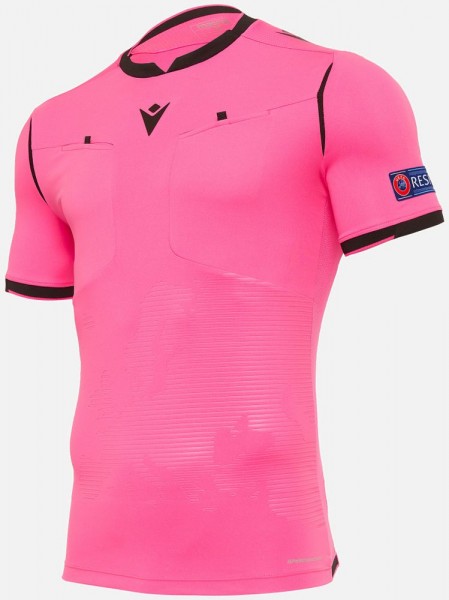 Macron Schiedsrichter Trikot Kurzarm UEFA Euro 2020 Herren neon pink