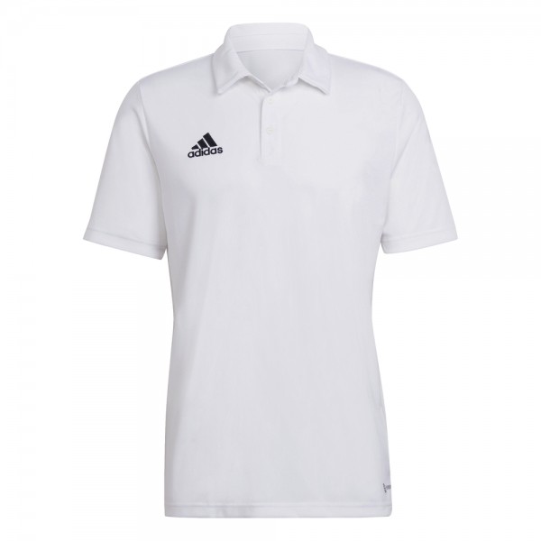 Adidas Football Soccer Entrada 22 Mens Sports Short Sleeve SS Polo Shirt White