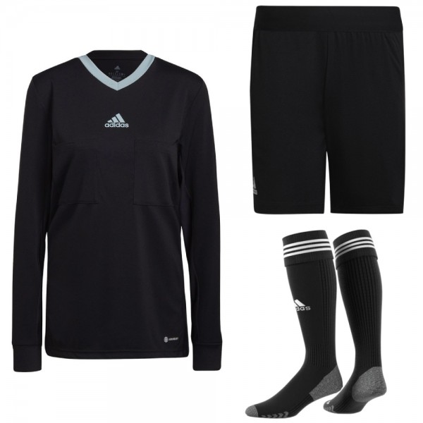 Adidas Football Referee 22 Mens Set/Kit Long Sleeve Jersey Shirt Shorts Socks