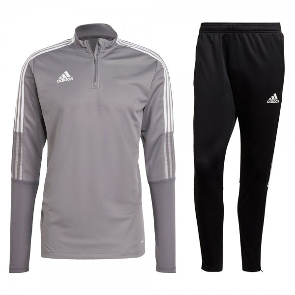 Adidas Tiro 21 Trainingsanzug Herren grau schwarz