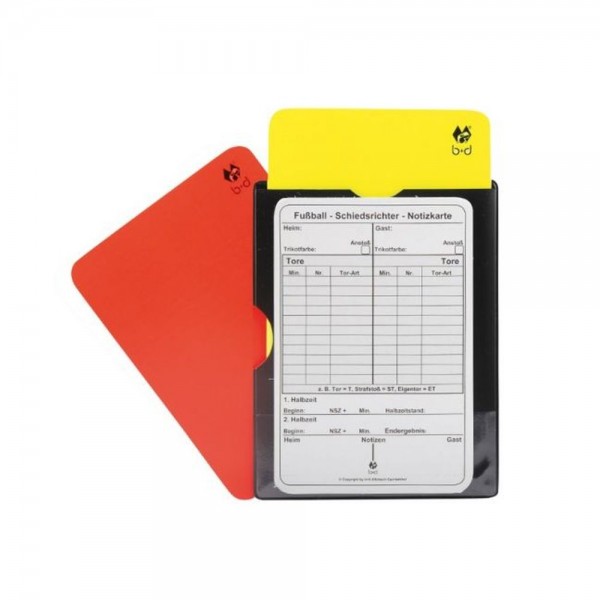 B+D Football Soccer Referee Card Set Compact FB German