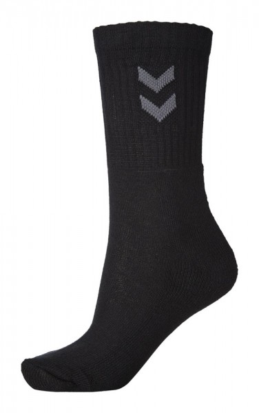 Hummel Comfortable 3-pack Mens Sports Casual Training Basic Socks Black