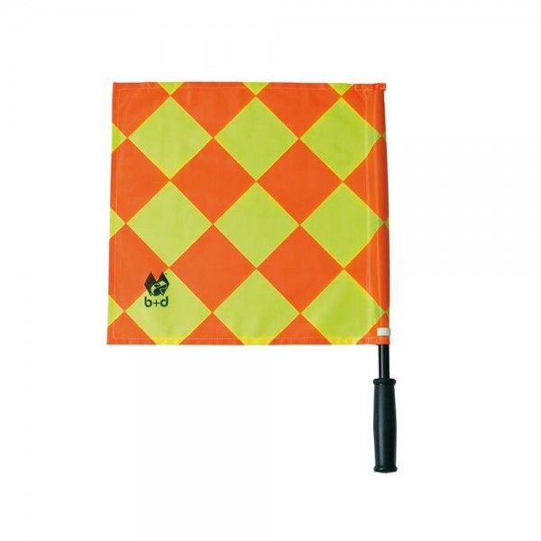 B+D Football Soccer Referee Linesmans Flag Single Quadro II Yellow Red