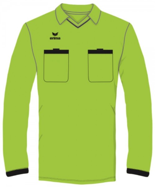 Erima Football Soccer Referee Mens Long Sleeve Jersey Shirt Green