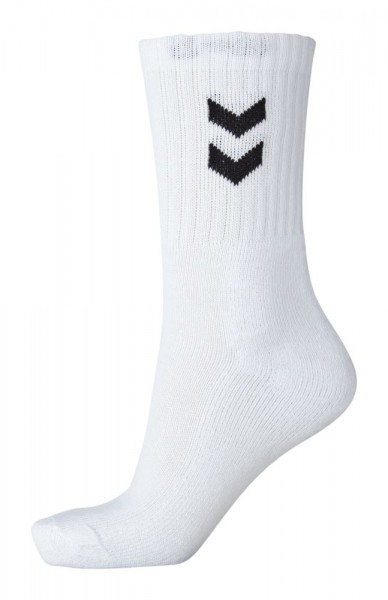 Hummel Comfortable 3-pack Mens Sports Casual Training Basic Socks White