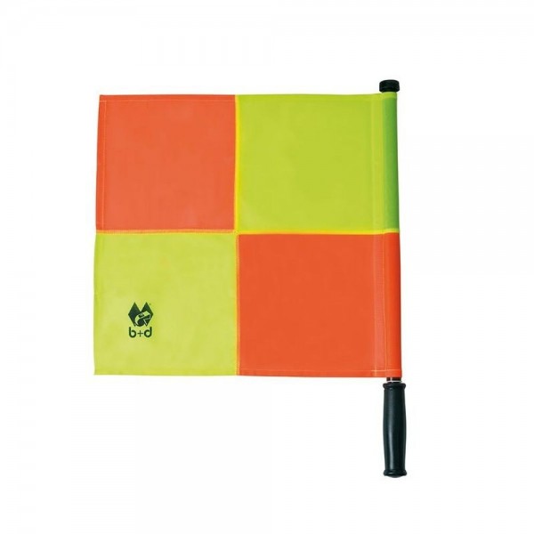 B+D Football Soccer Referee Linesmans Flag Single World Line I Yellow Red