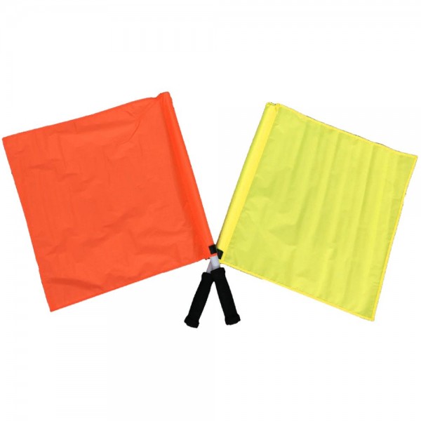 Linesman flags pair red yellow