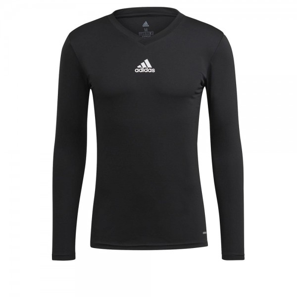 Adidas Football Soccer Team Base Layer Mens Long Sleeve Shirt Top Black