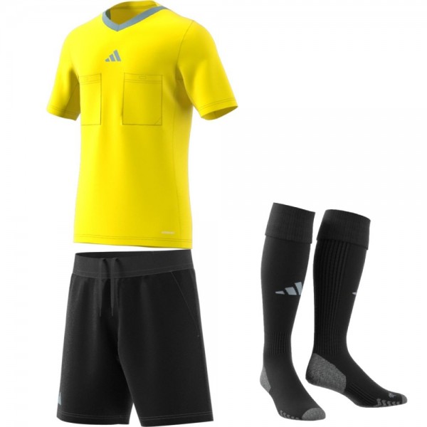 Adidas Fußball Schiedsrichter Set Trikot Shorts Stutzen Herren gelb schwarz